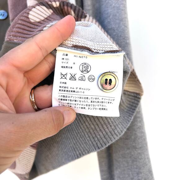 Comme Des Garçons Homme Men’s Camouflage Cardigan Sweater Small Cotton CDG - Picture 8 of 11